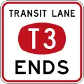 Transit Lane ends