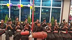 Newar people playing musical instruments