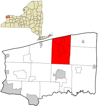 Location in Niagara County and the state of New York.