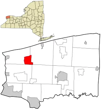 Location in Niagara County and the state of New York.