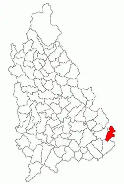 Location in Dâmbovița County