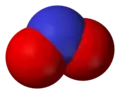 Space-filling model of the nitrite ion