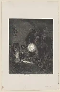 Nocturne, c. 1936, etching