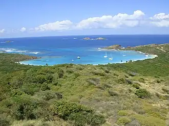 North Anchorage view from Faro Tower on Culebrita