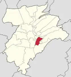 Map of Luxembourg City, with North Bonnevoie-Verlorenkost highlighted