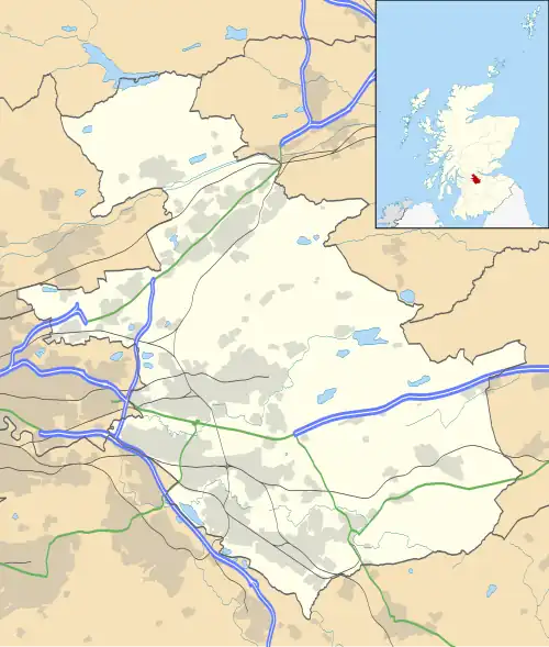 Castlecary is located in North Lanarkshire