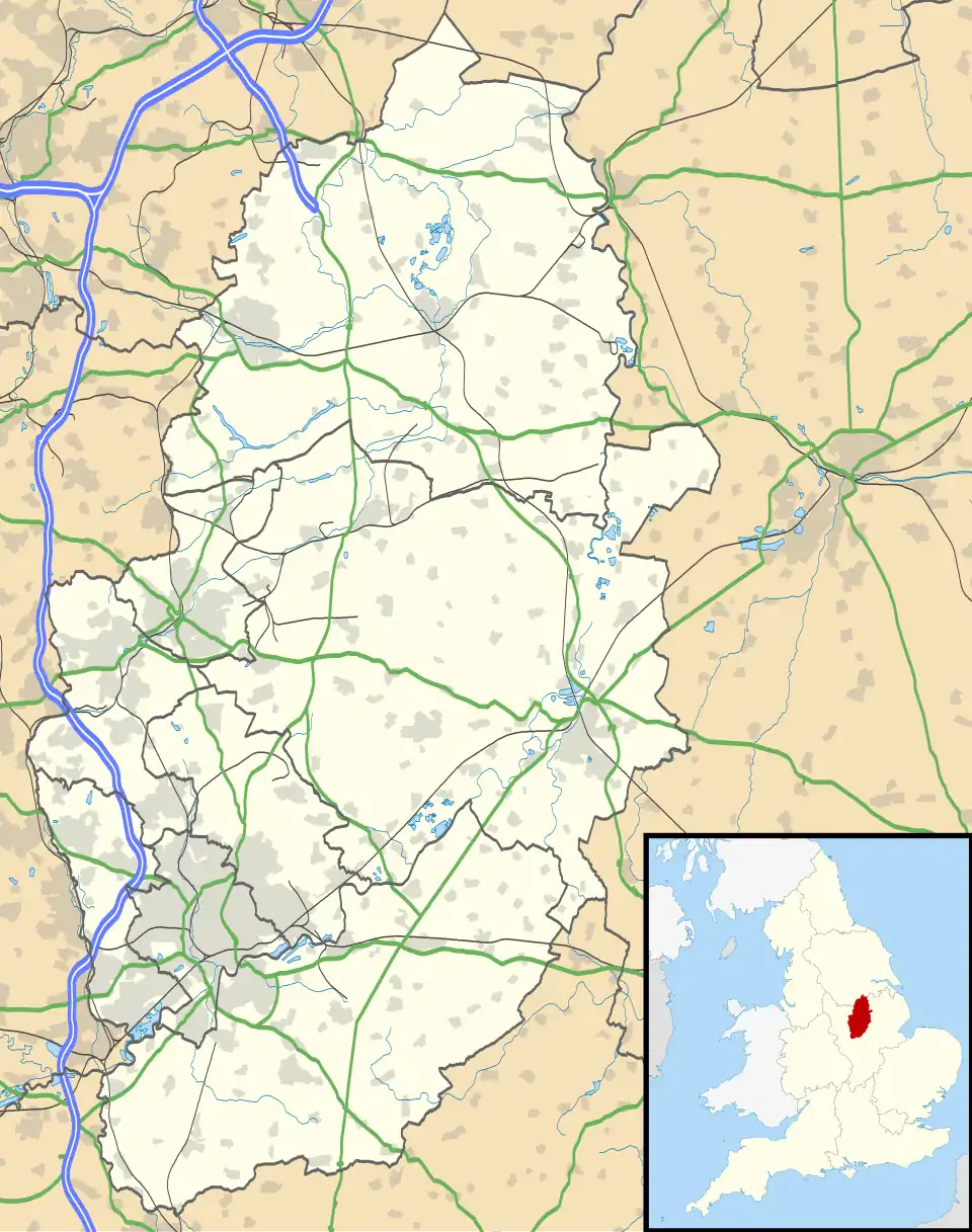 Sutton-in-Ashfield is located in Nottinghamshire