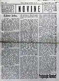 The most important Prekmurje Slovene-language newspaper Novine (1913–1941) by József Klekl