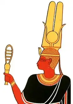 Painting of a Nubian queen from the Napatan period. Adapted from a scene depicting Queen Takhatamani.