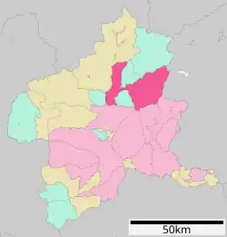 Location of Numata in Gunma Prefecture