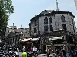 The tomb (left) and library (right) of the complex