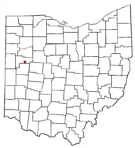 Location of Fryburg, Ohio