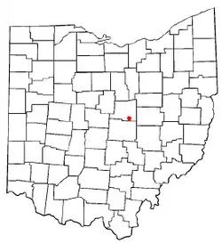 Location of Martinsburg, Ohio