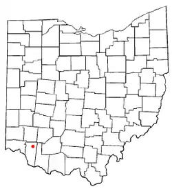 Location of Newtonsville, Ohio