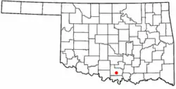 Location of Lone Grove, Oklahoma