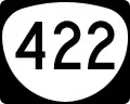 Oregon Route 422 marker