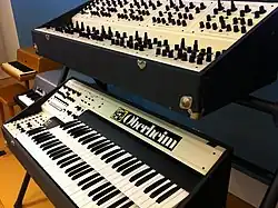 A Custom Oberheim Eight Voice Dual Manual synthesizer.