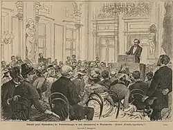 Lecture of Count Stanisław Tarnowski in the Warsaw Town Hall, 1886