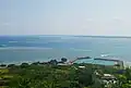 View of the port from the highest point on the island