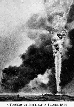 1904 fire at a Bibi-Eibat oil well