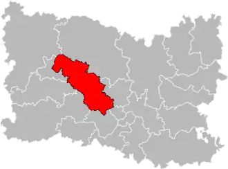 Situation of the canton of Mouy in the department of Oise