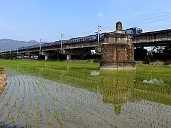 Rail bridge crossing the Zhuoshui River in Linnei Township