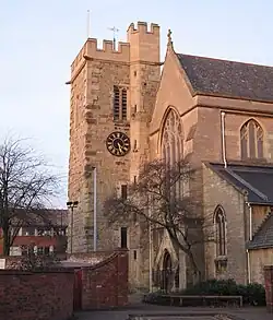 Close up of the Medieval west tower