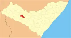 Location of Olho d'Água das Flores in Alagoas
