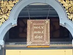 The "Holy Bible" sign