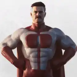 Omni-Man with hands on hips