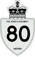 King's Highway 80 marker