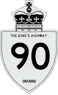 King's Highway 90 marker