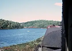 View from Ontario Northland Railway near Tomiko, Ontario (1965)