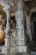 Mantapa pillars at Someshwara temple in Halasuru