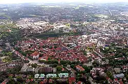 Aerial view of the Innenstadt.