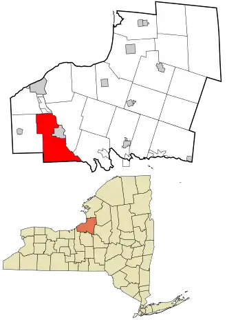 Location in Oswego County and the state of New York.