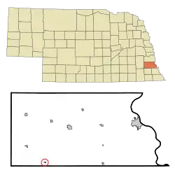 Location of Burr, Nebraska