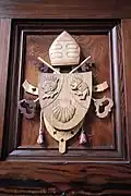 Pope Benedict XVI's coat of arms on the organ
