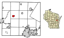 Location of Shiocton in Outagamie County, Wisconsin.