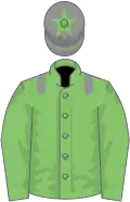 Light green, grey epaulettes, grey cap, light green star