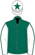 Green with white sleeves, white cap with green star