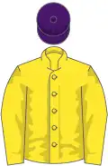 Yellow, purple cap