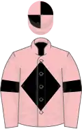 Pink, black diamond and armlets, quartered cap
