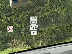 PA 770 Truck following PA 59 from its eastern terminus.