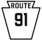 Pennsylvania Route 91 marker