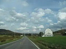 Farm along northbound PA 872 in Homer Township