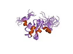 1qbh: SOLUTION STRUCTURE OF A BACULOVIRAL INHIBITOR OF APOPTOSIS (IAP) REPEAT
