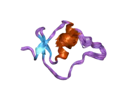 1uvf: SOLUTION STRUCTURE OF THE STRUCTURED PART OF THE 15TH DOMAIN OF LEKTI