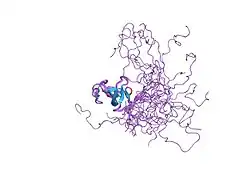 2coy: Solution structure of the CAP-Gly domain in human Dynactin 1