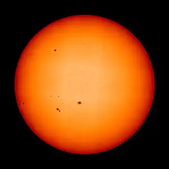 PHI's view of the Sun in visible light